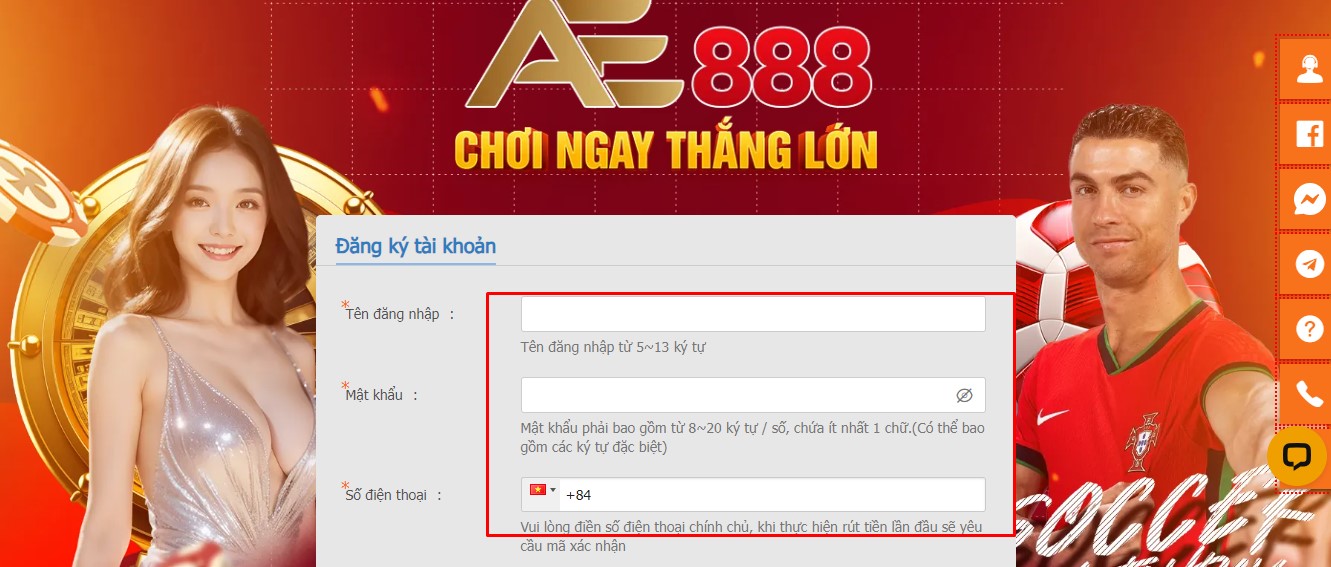 Đăng ký Ae888 an toàn, nhanh chóng