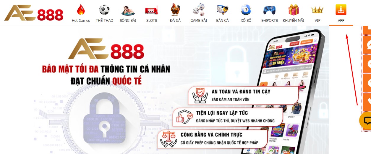 Giới thiệu tổng quan về app Ae888