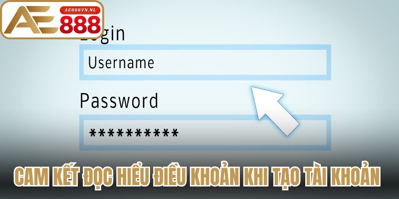 Cam kết đọc hiểu mọi điều khoản khi tạo tài khoản AE888